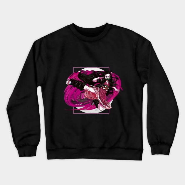 Guardians of the Night - Nezuko Kamado Crewneck Sweatshirt by shukomei